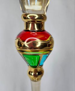Pair of Z-Gallerie Majestic Pattern Champagne Flutes OBO