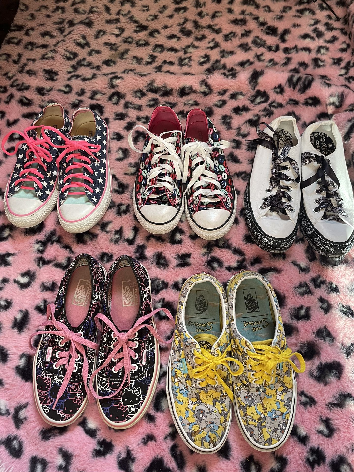 Women’s Shoes Vans And converse Sizes 5, 5.5, 7, 8,9