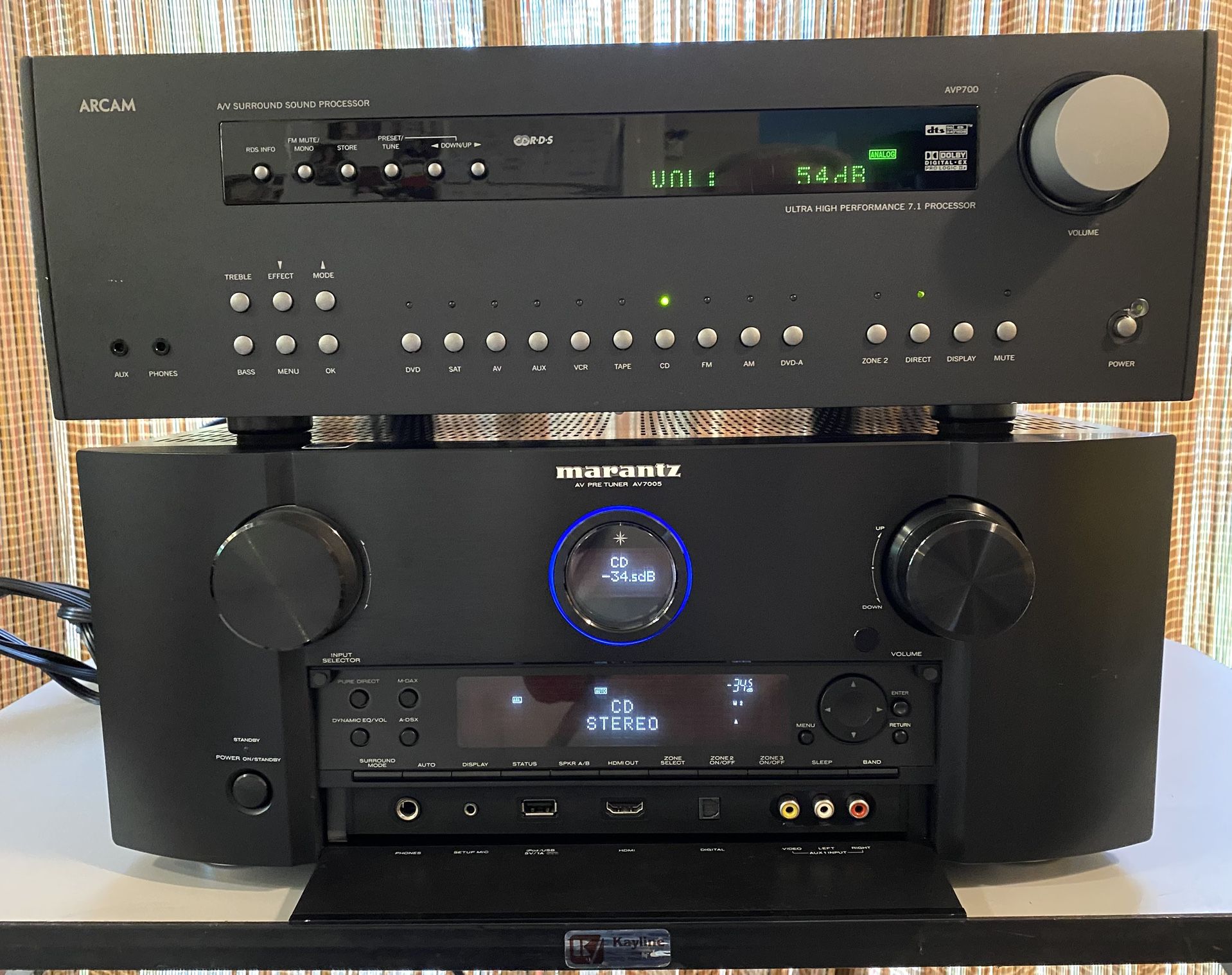 2~TOP PRE-AMP/AUDIO+VIDEO CONTROLLERS… MARANTZ AV-7500 & ARCAM AVP-700… $125 Each…