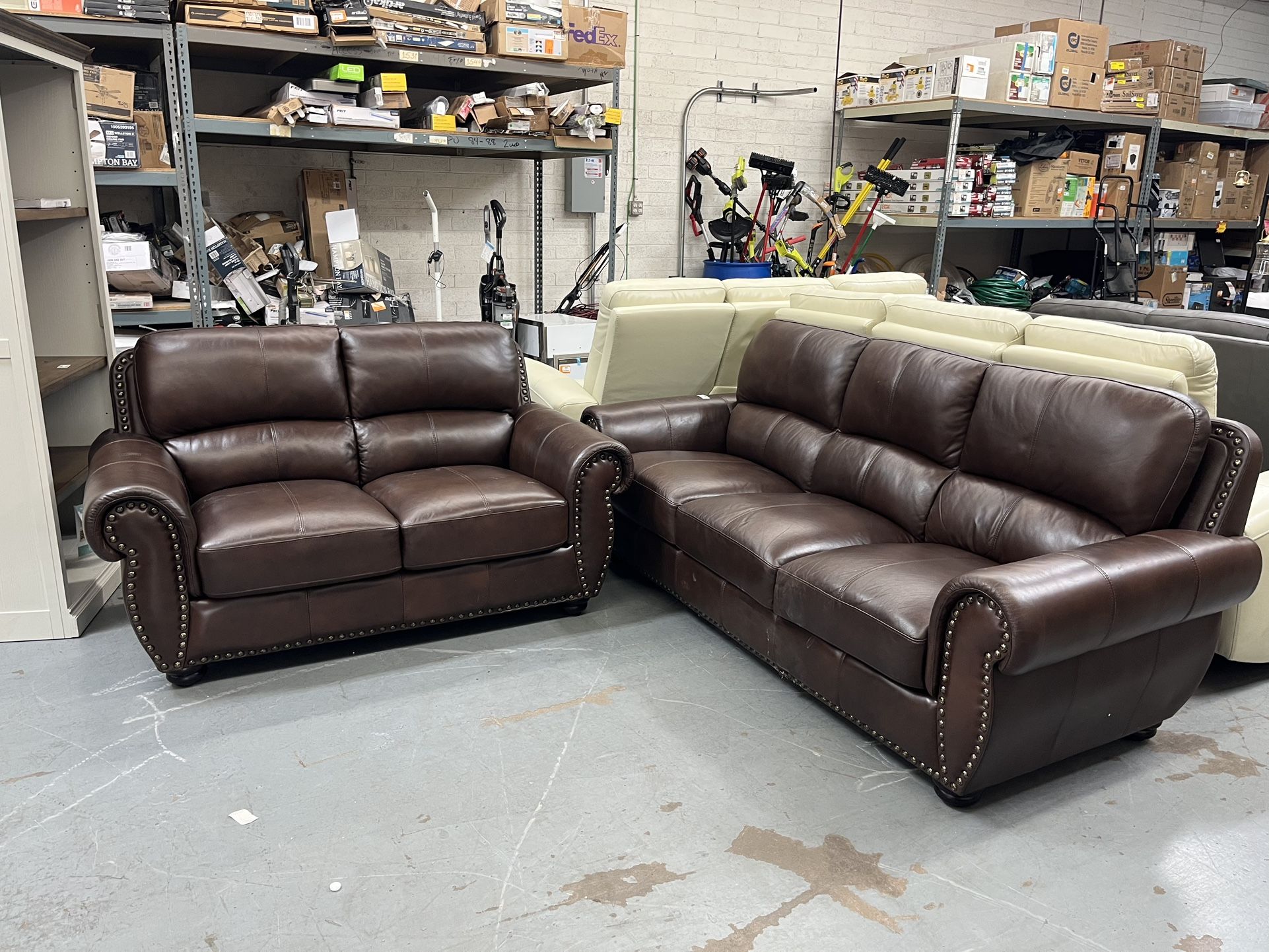 Living Room Set Leather Sofa 