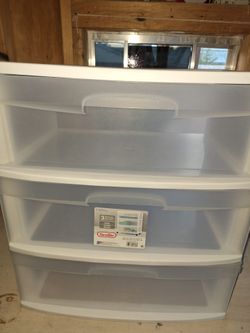 Sterilite 3-Drawer Wide Cart and 2 cube Organizer