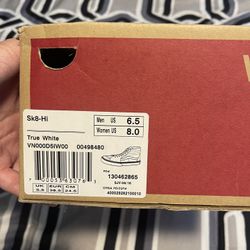 White Vans Size 6.5 Men/8 Women