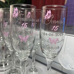 personalized flutes, mugs, tumblers and more