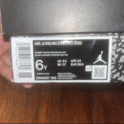 Jordan 3 Retros Size 6 