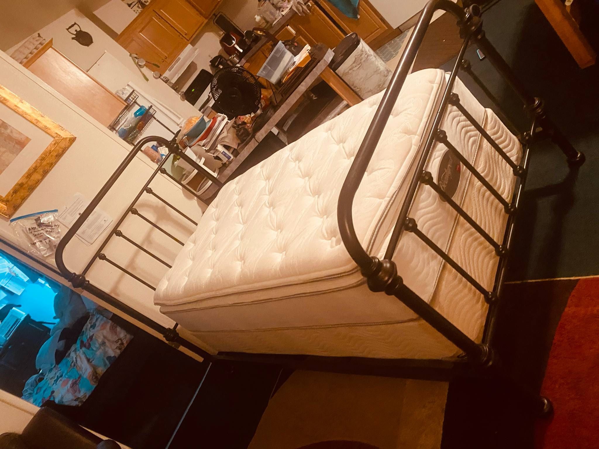 $380–Twin mattresses and box springs (I have three sets of mattress and boxspring available right now ) Metal frames are sold separately. ——(USED NOT