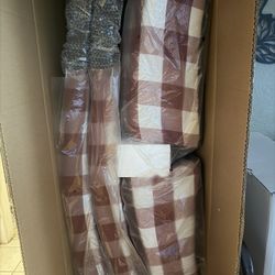 4 Dining Chairs - Red/White Checkered 