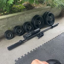 Barbell/Plate/Bench Set (Lightly used)
