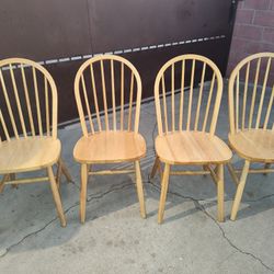 SOLID WOOD SET OF 4  CHAIR CHAIRS 