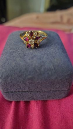 14K Ruby/Diamond  Cocktail Ring
