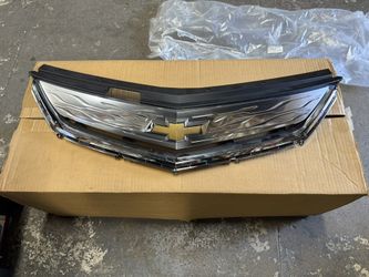 OEM Fixed Tab 2016 - 2019 Chevrolet Volt Front Bumper Upper Grille Chrome w/Emblem Genuine Original 