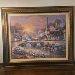 James Lee "Twilight" Signed & Framed Art Painting 36" X 30"