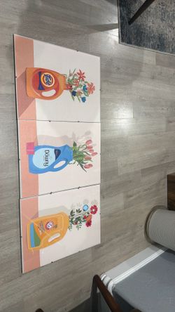Laundry room decorative wall art.