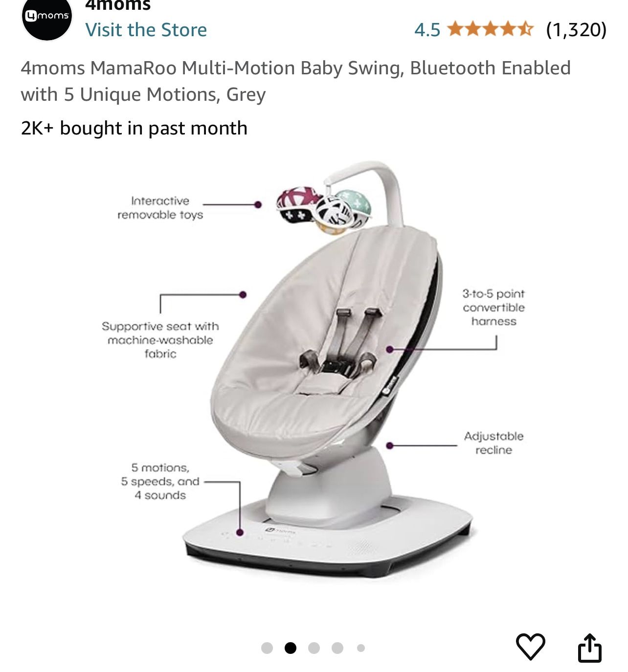 4 Mom Baby Swing