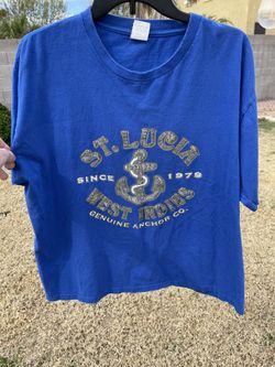 Size XL Vintage St. Lucia West Indies Anchor Co. Tee