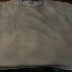 Yzy Gap Yoke Tee Gray Men's Large Oversized Baggy‎ Fleece Tshirt