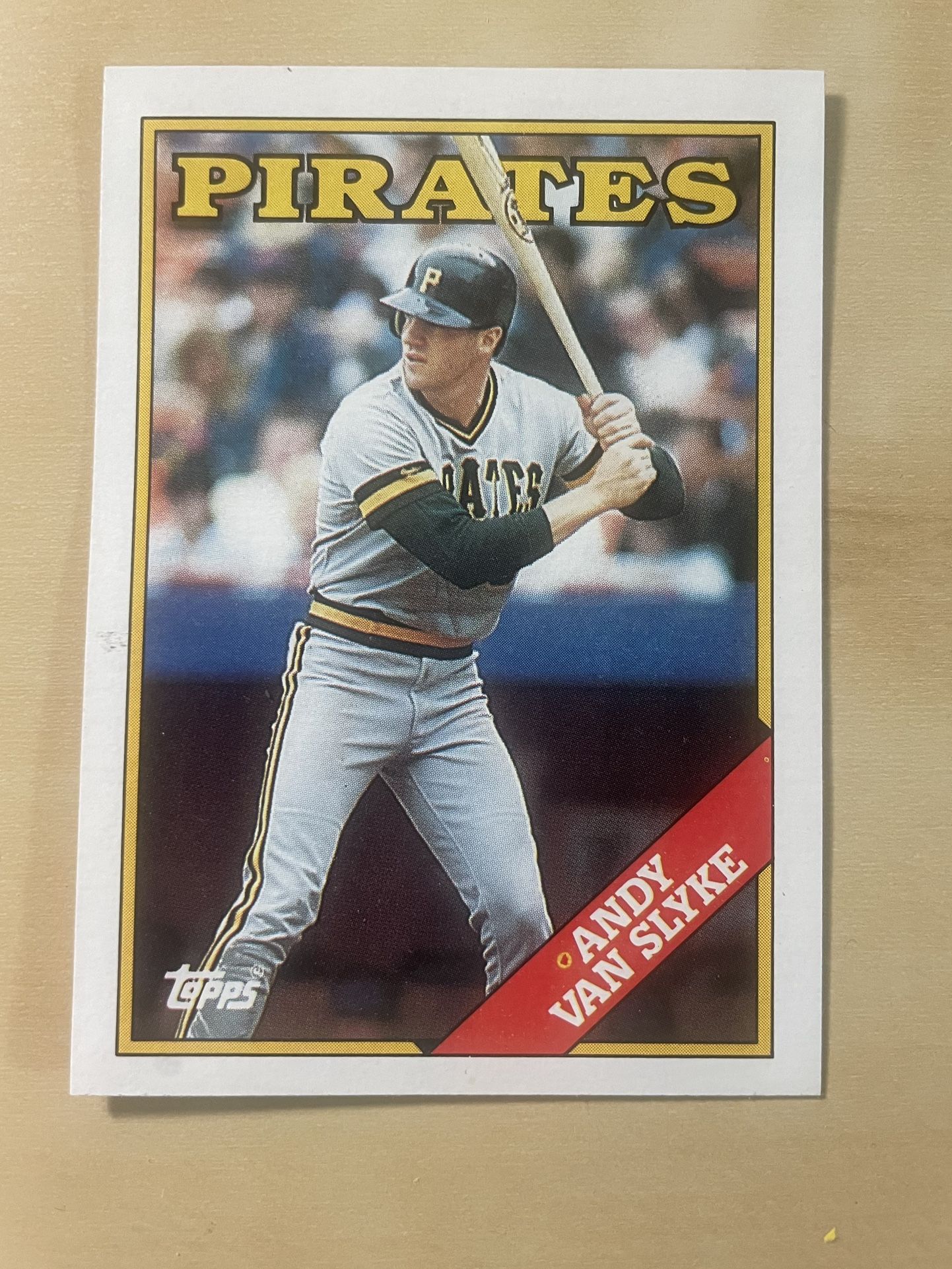 **ERROR** 1988 Topps #142 Andy Van Slyke w/Printing Error