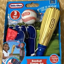 Brand New In Box Baseball Starter Kit Includes Bat Ball Gloves