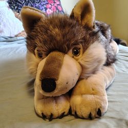Wild Republic Jumbo Wolf Plush