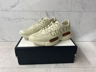 Gucci Gara Logo Leather Sneakers Size 12.5 (PO1016996)