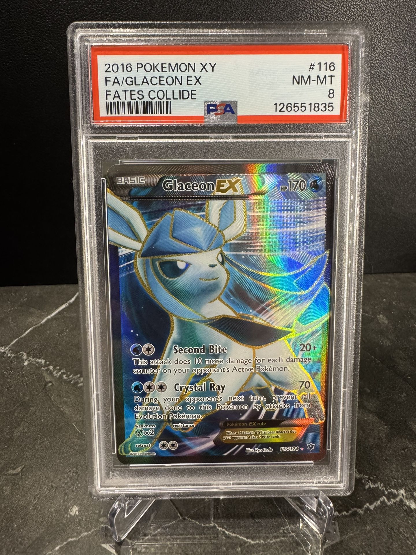 PSA 8 Glaceon Fates Collide