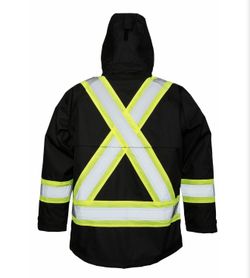 Viking Men's Professional® Journeyman Hi-Vis Class 1 Waterproof FR Trilobal Rip-Stop Hooded Jacket