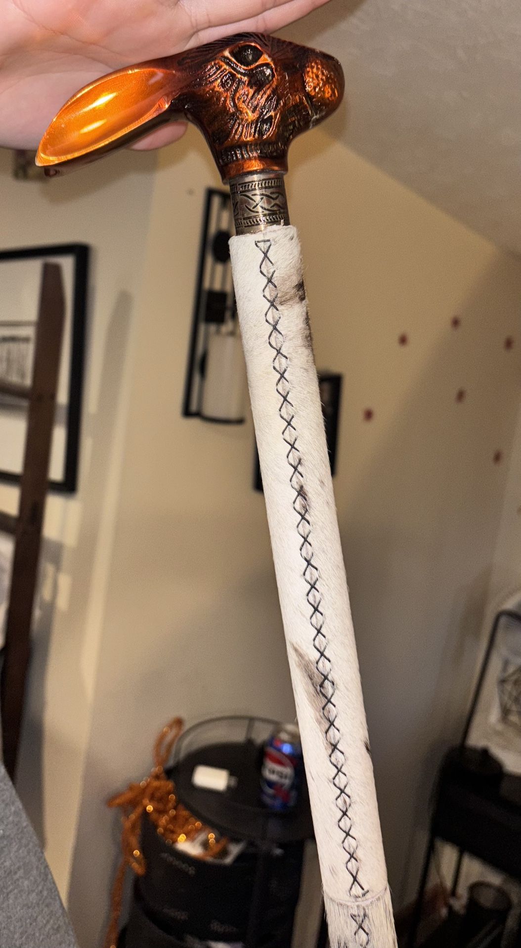 Brass Handle Victorian Telescope Foldable Wooden Walking Stick New