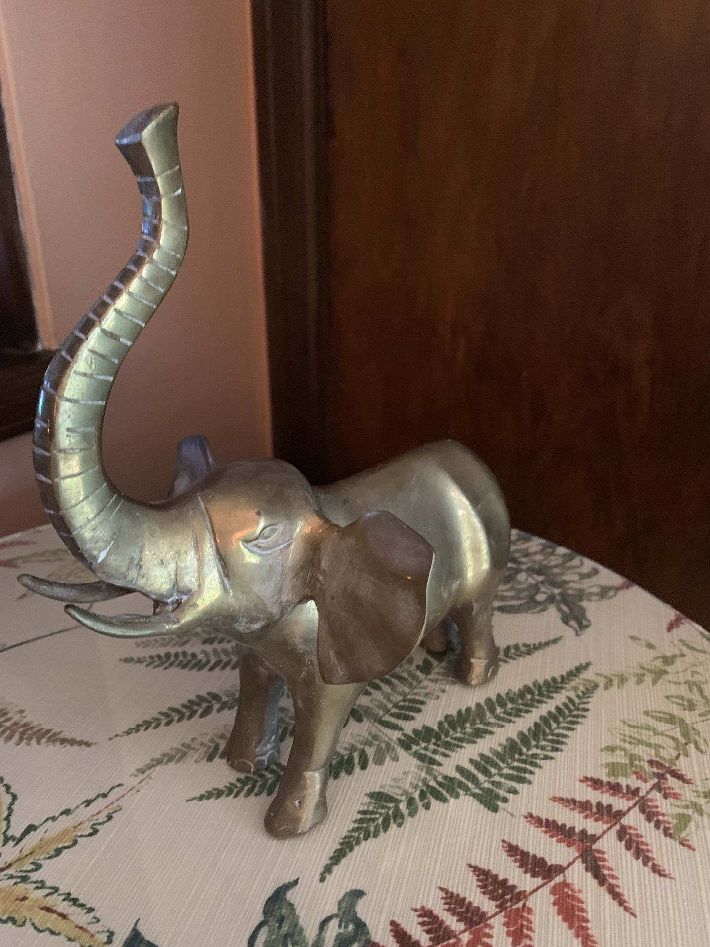 Vintage Solid Brass Elephant, Made in India