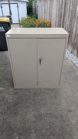 Heavy-Duty Metal Storage Cabinet – 2-Door Steel Lockable Organizer
