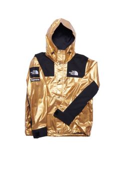 Supreme x North face Gold metallic mountain parka