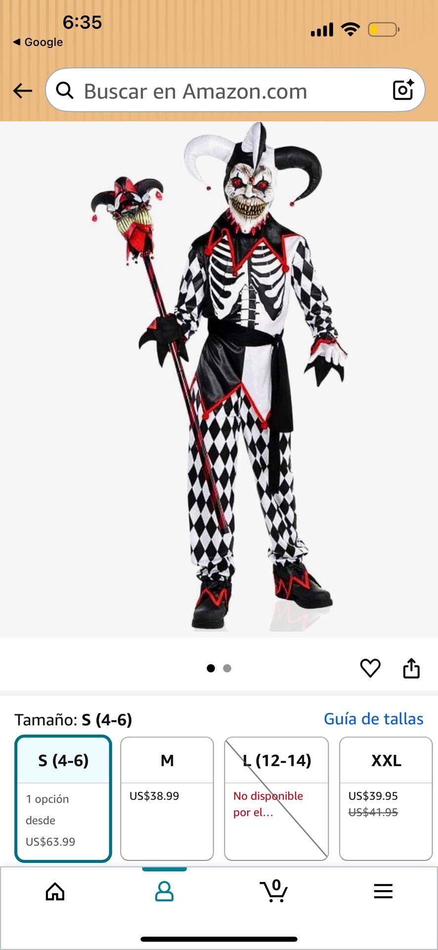 costum payaso malo
