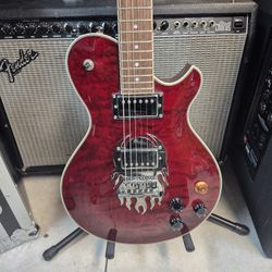 Michael Kelly Patriot Decree Electric Guitar in Lava Red finish