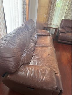 Leather Sofa and Love Seat
