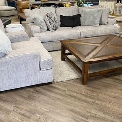 Sofa and Loveseat Pewter Living Room Set