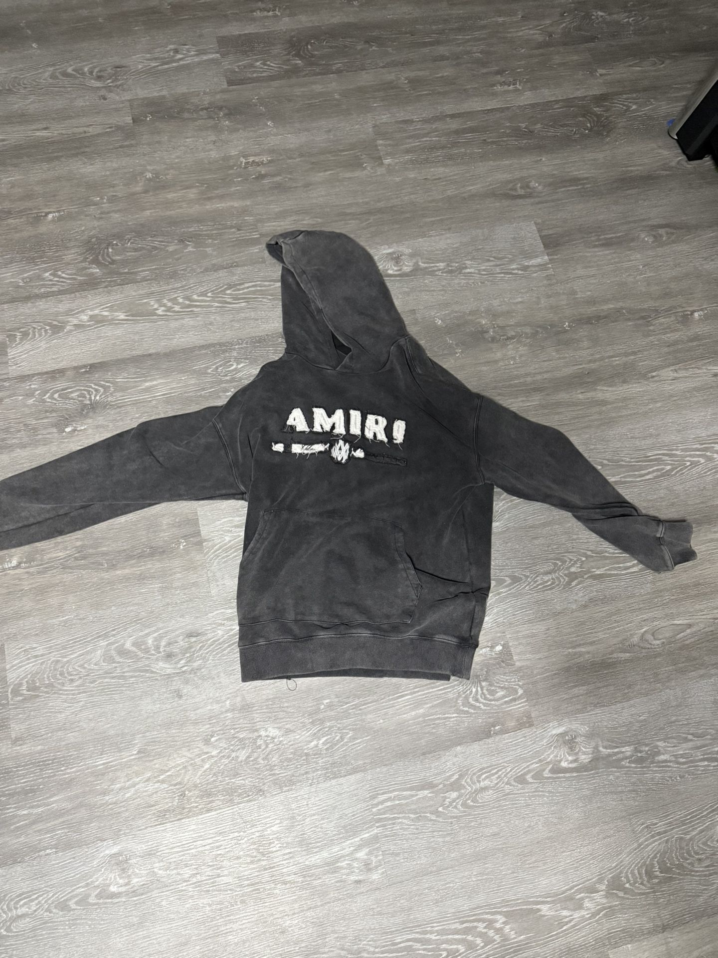 Amiri Distressed Bar Hoodie Size Large