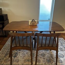 Dining table and chairs