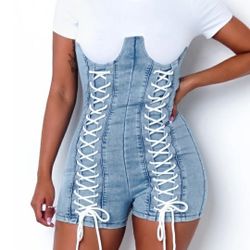 Denim Romper