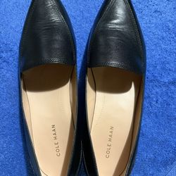 Cole Haan Black Vialetta Leather Women's Loafers 10
