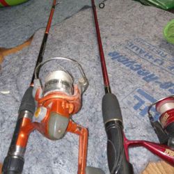 Zebcoand Daiwa 110 Spinner Reel With Matching Rod 5 Foot 6in