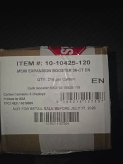 Pokemon TCG ME05 PITCH BLACK 6 BOX BOOSTER CASE Factory Sealed