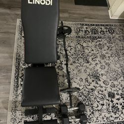 Adjustable Bench And Weights 