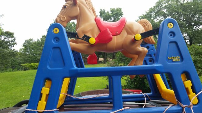 Today's kids plastic rocking horse