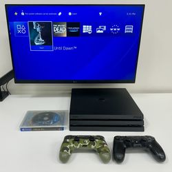 Sony PlayStation 4 Pro (1 Terabyte HardDrive) with 2 controllers - (CUH-7215B)