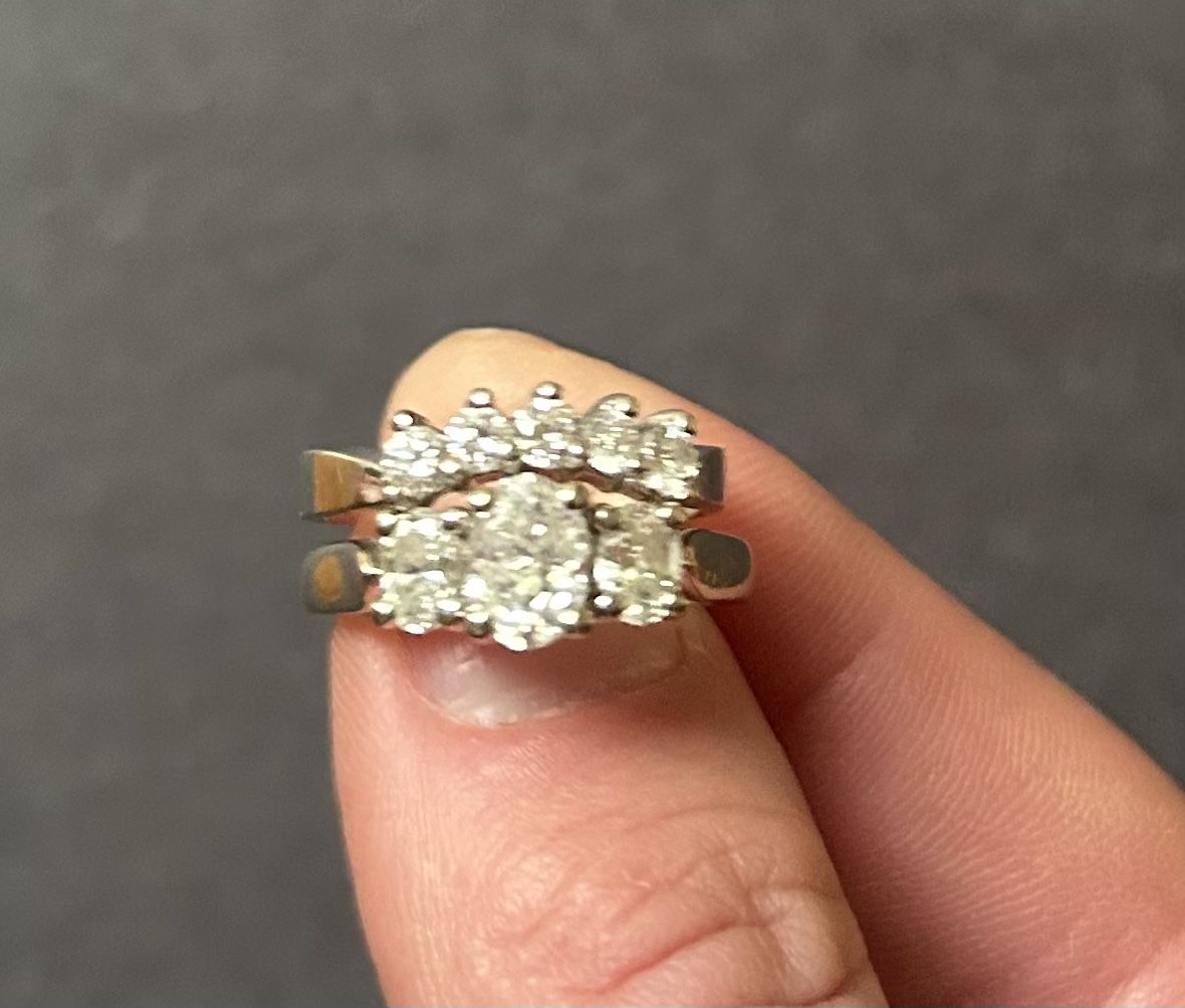 Diamond Engagement Ring and Wedding Band