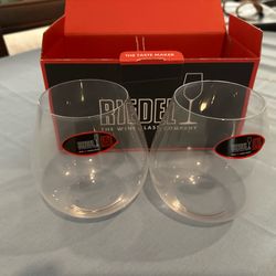 Riedel “O” Wine Tumblers - 2 Piece Set - Like New