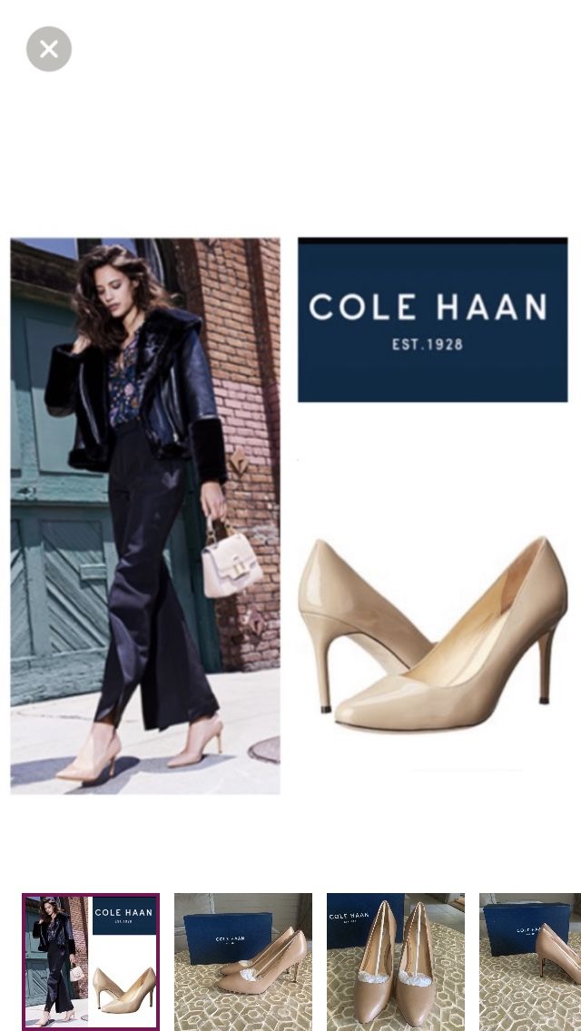 NEW! Cole Haan Women's Bethany Patent-leather Pump in Maple Sugar Patent (9.5)