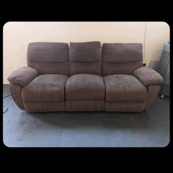 Reclining Sofa, $150 Obo Cash Only 