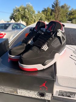 Air Jordan 4 Retro Black Red Sneakers