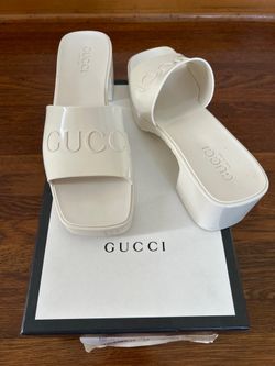 Gucci Slide Sandal White Rubber