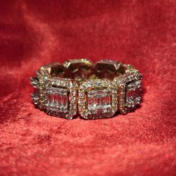 10k Yellow Gold Diamond Baguette Band Ring 4.53 ctw