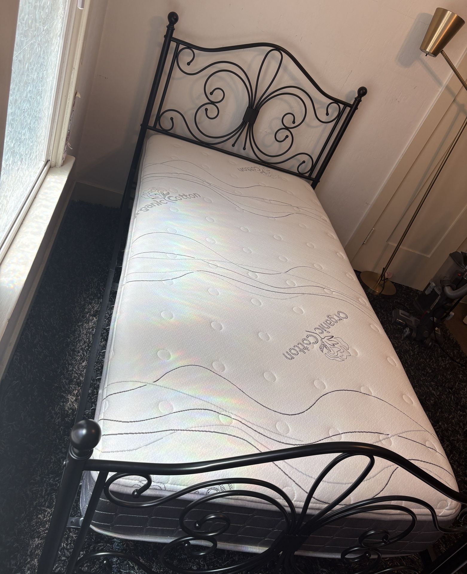 black metal bed frame - twin